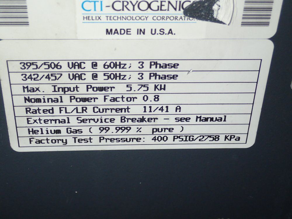 Cti Cryogenics Compressor