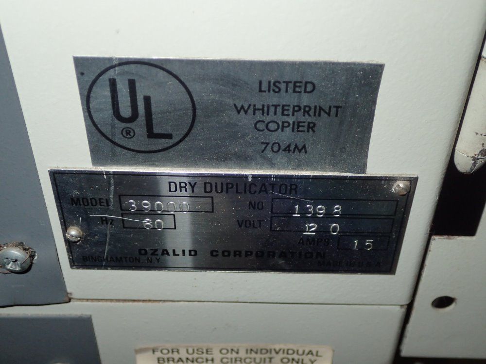 Ozalid Portable Dry Duplicator/whiteprint Copier