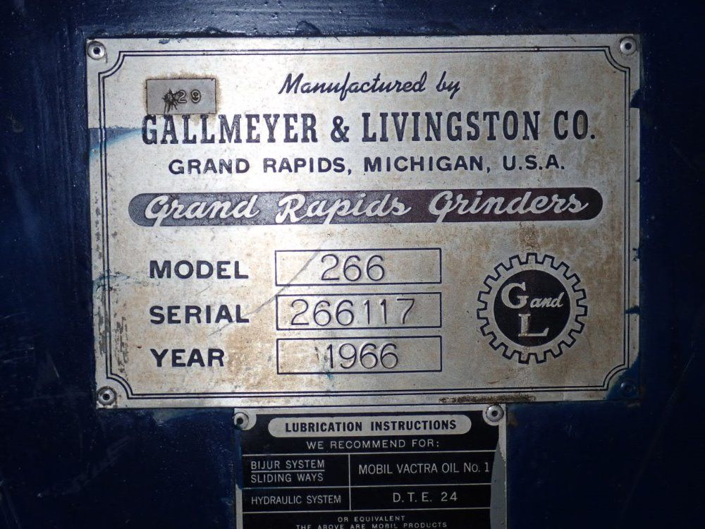 Gallmeyer & Livingston Surface Grinder