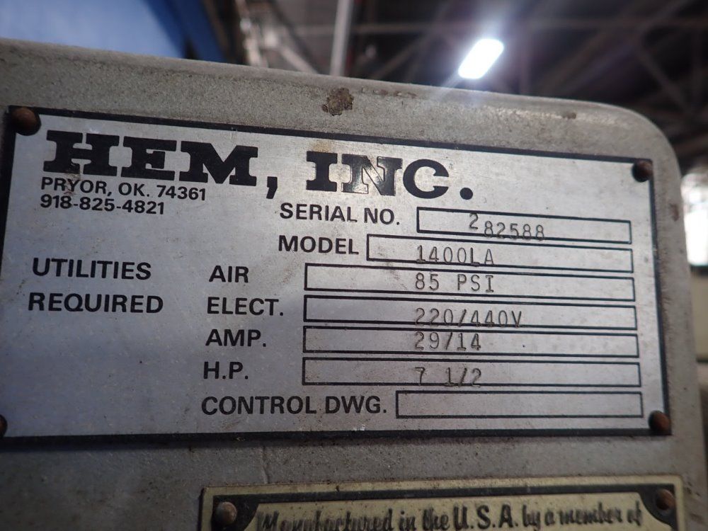 H E & M Saw Horizontal Bandsaw