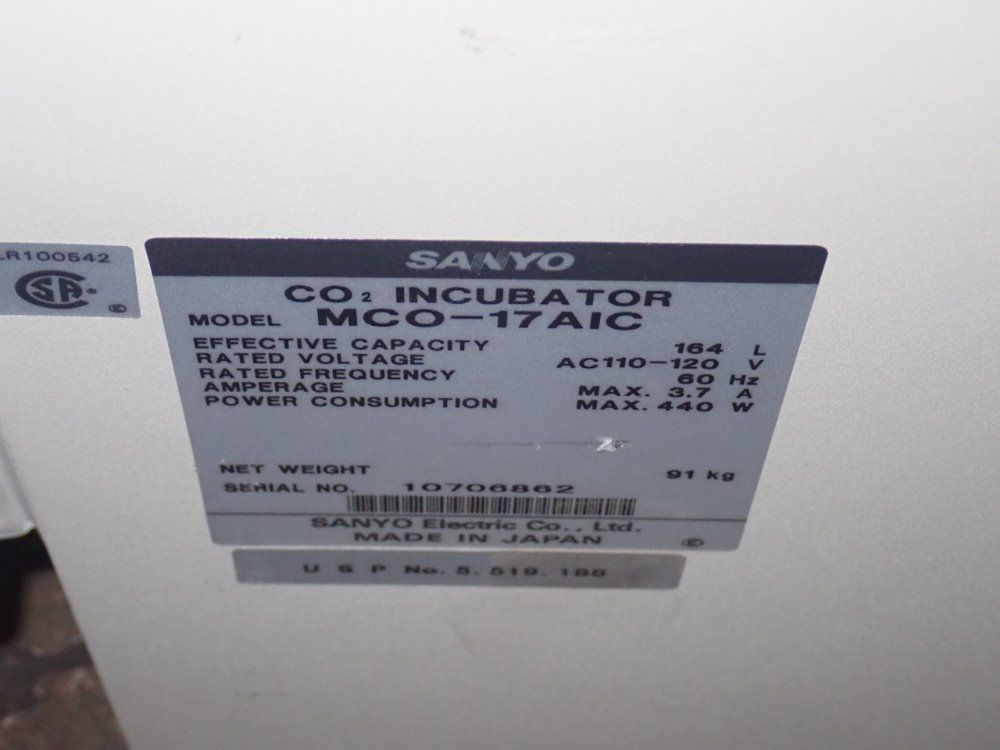 Sanyo Co2 Water Jacket Incubator