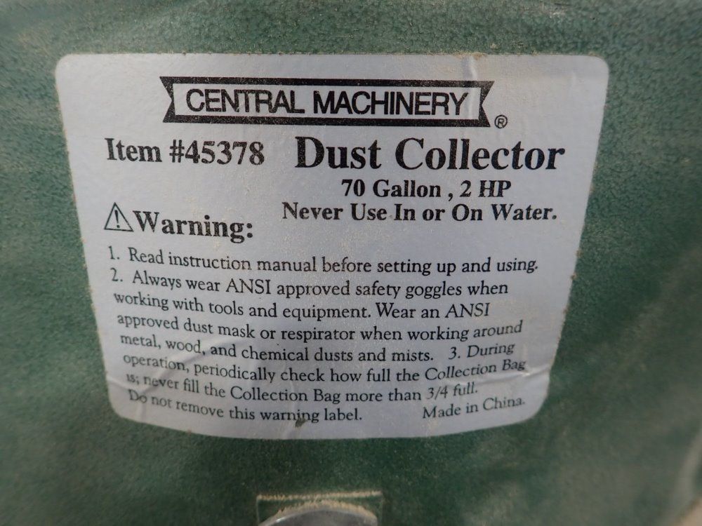 Central Machinery Dust Collector