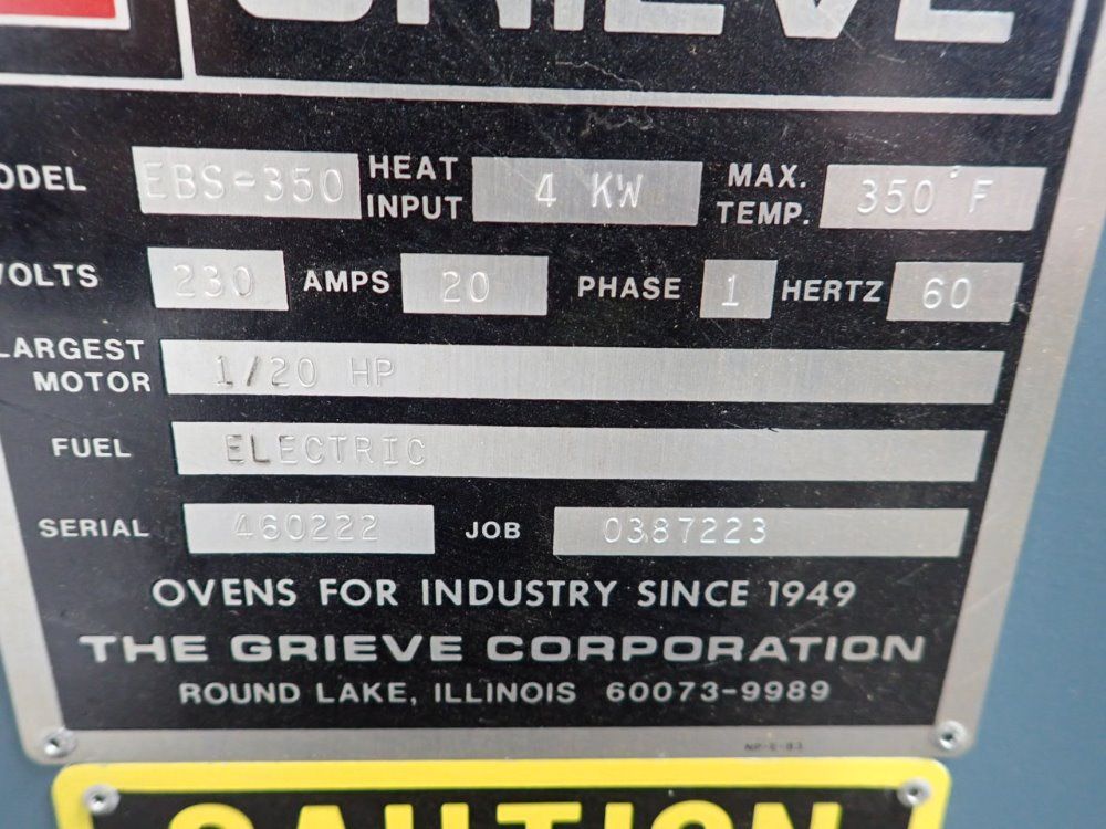 Grieve Electric Oven