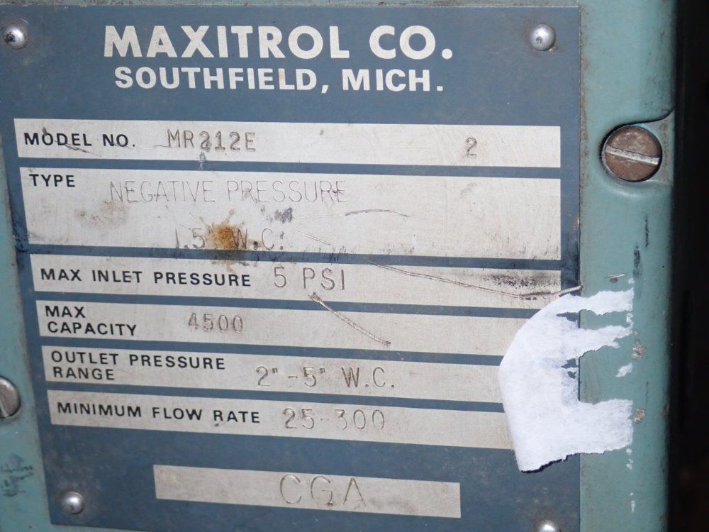 Maxtrol Automatic Gas Valve