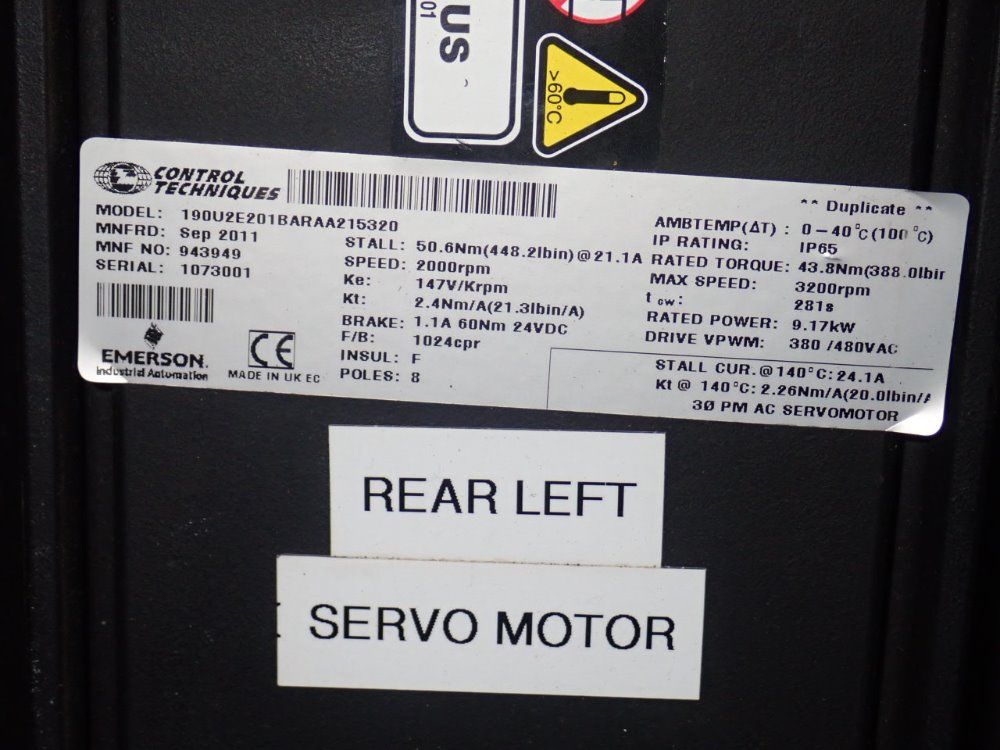 Control Techniques Servo Motor