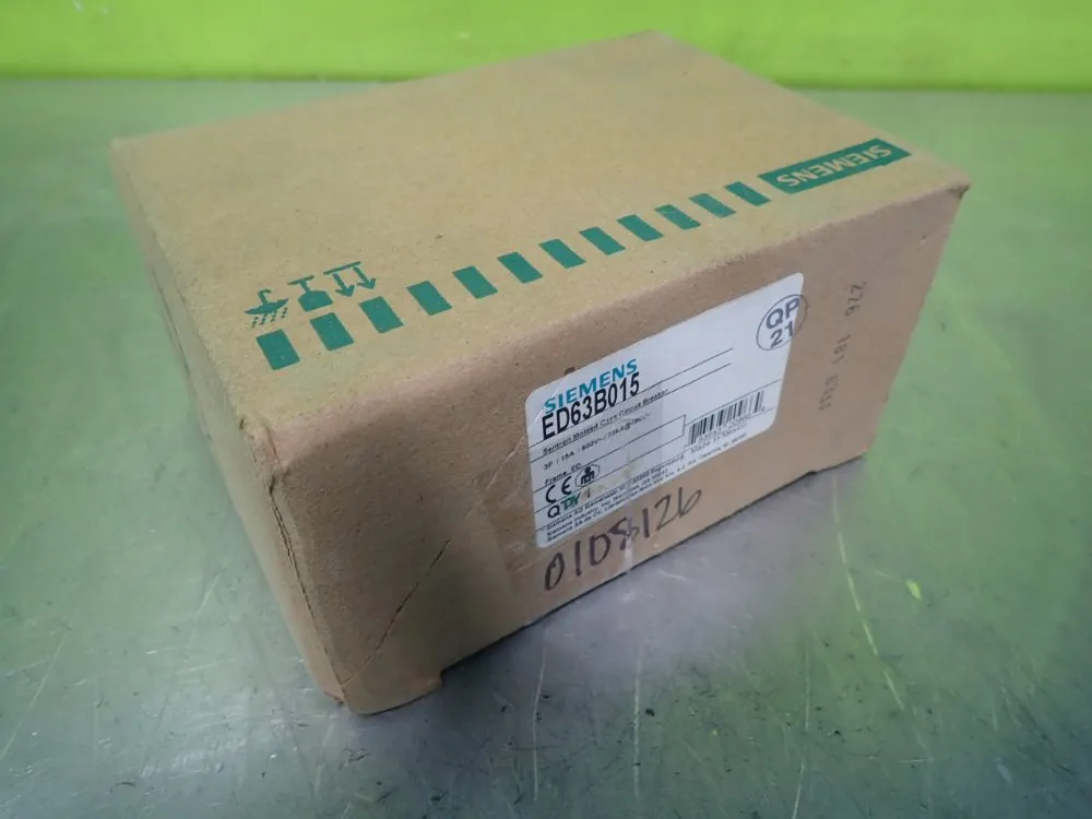 Siemens Ed63b015 Sentron Molded Case Circuit Breaker 15a - Ed63b015