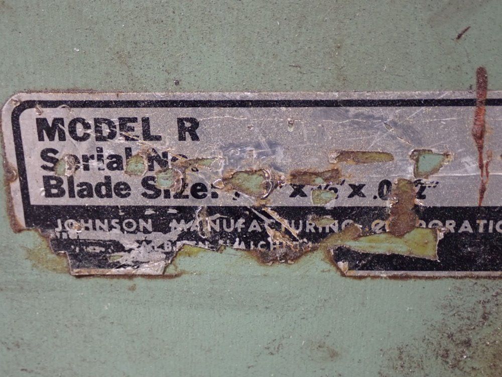 Johnson R Horizontal Band Saw