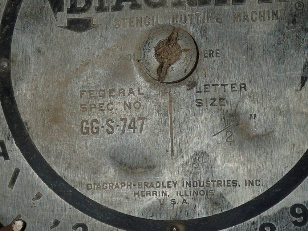 Diagraph Stensil Cutting Machine