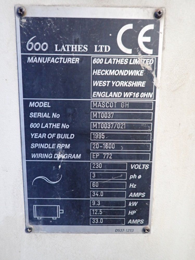 600 / Colchester Gap-bed Lathe