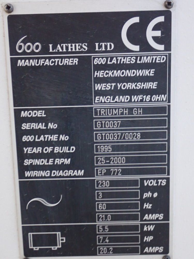 Clausing / 600 16" / 22" X 48" Triumph Gh Gap-bed Lathe - Triumph Gh