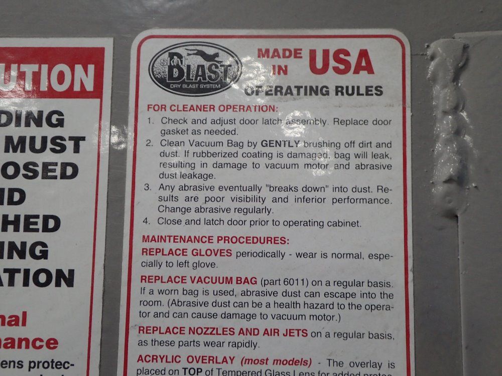 Skat Blast Dry Blast Cabinet