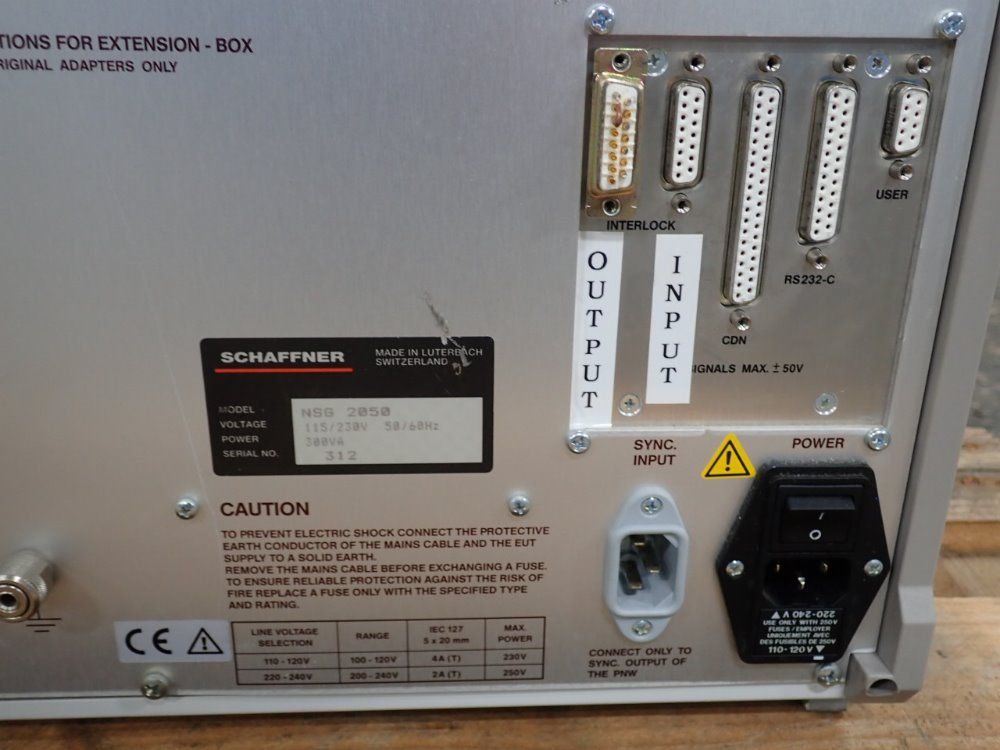 Schaffner High Energy Pulse Generator System - Nsg2050 / Cdn133/153