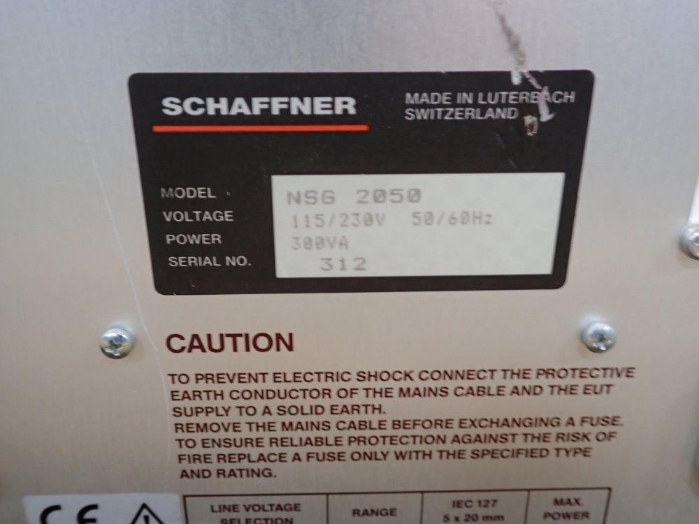 Schaffner High Energy Pulse Generator System - Nsg2050 / Cdn133/153
