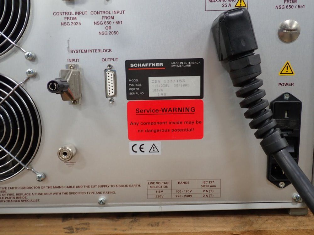 Schaffner High Energy Pulse Generator System - Nsg2050 / Cdn133/153