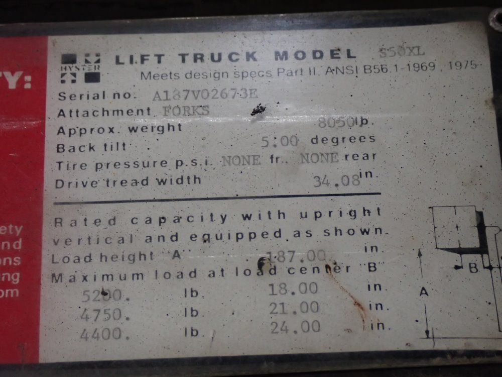 Hyster 5200# S50xl Propane Forklift - S50xl
