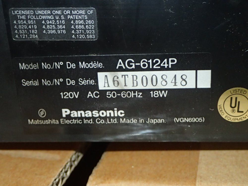 Panasonic Vcr