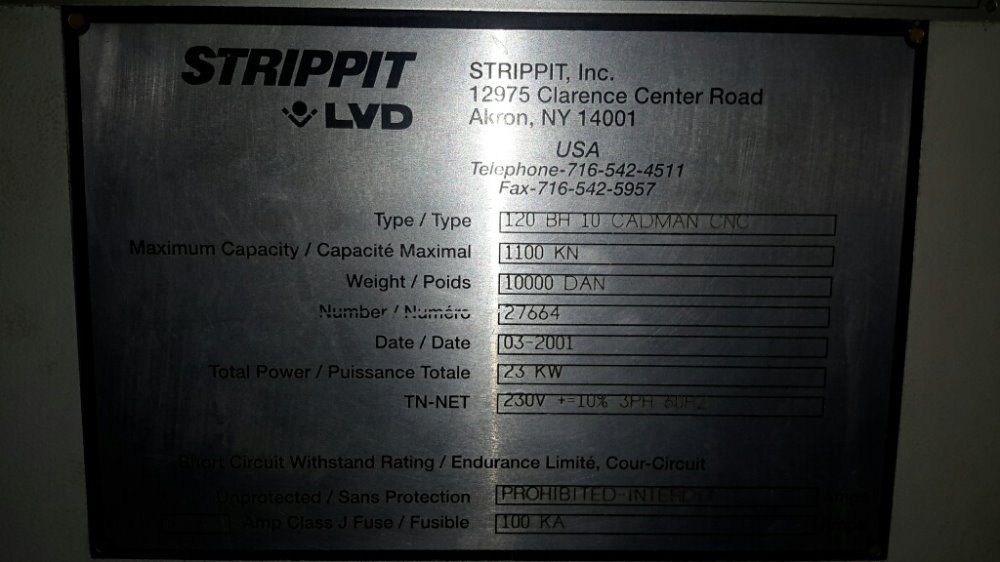 Strippit/lvd 120 Ton Ppeb 120/10 Cnc Press Brake - Ppeb 120/10