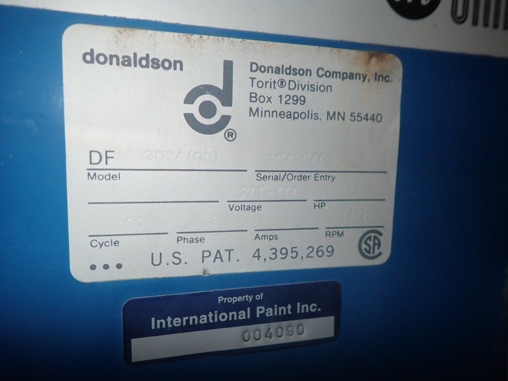Donaldson/torit 5hp 2df4 Dust Collector - 2df4