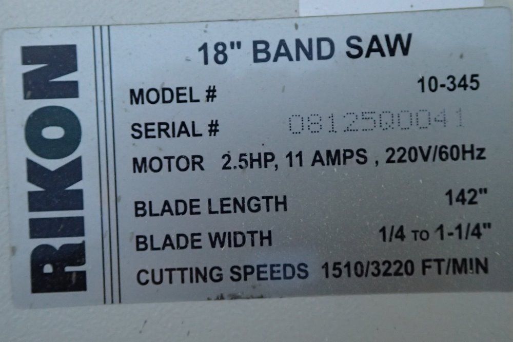 Rikon Vertical Bandsaw
