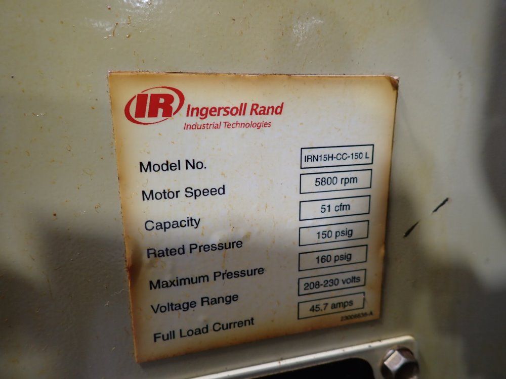 Ingersoll Rand Irn7.5h-cc-115-l Air Compressor - Irn7.5h-cc-115-l