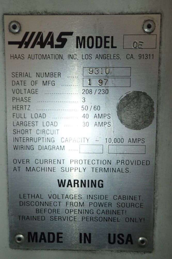 Haas Vf-oe Cnc Vmc - Vf-oe