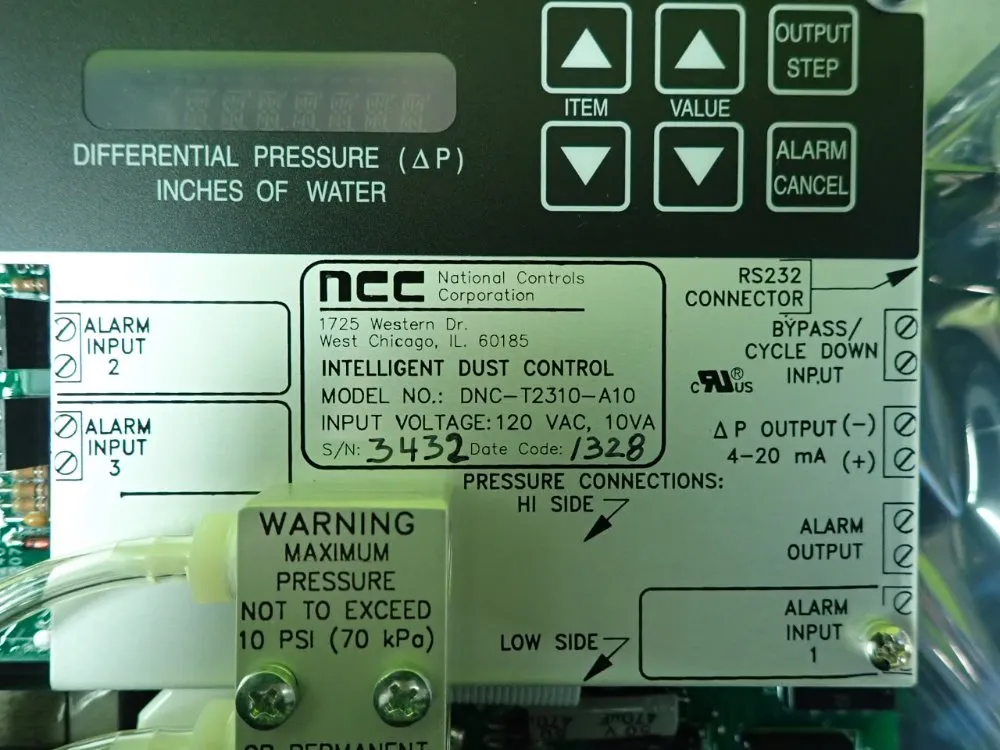 National Controls Corp Dnc-t2310-a10 Intelligent Dust Control - Dnc-t2310-a10