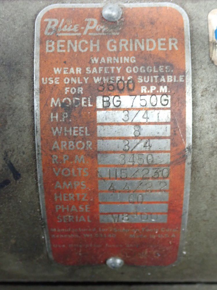 Blue-point Pedestal Grinder