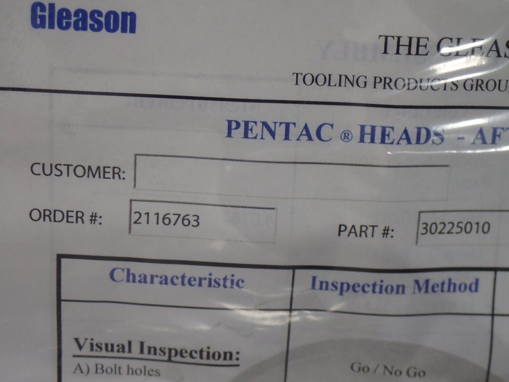 Gleason Works/ Pentac Cutter Head