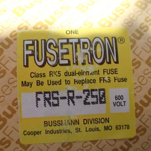Bussmann Frs-r-250, Dual Element Fuse 600v 250a - Frs-r-250