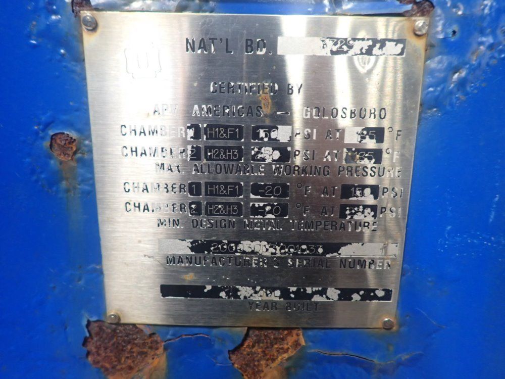 Gea/fes Systems -20 Deg F To 185 Deg F 150 Psig To 250 Psig 8wp-b1-2 Heat Exchanger - 8wp-b1-2