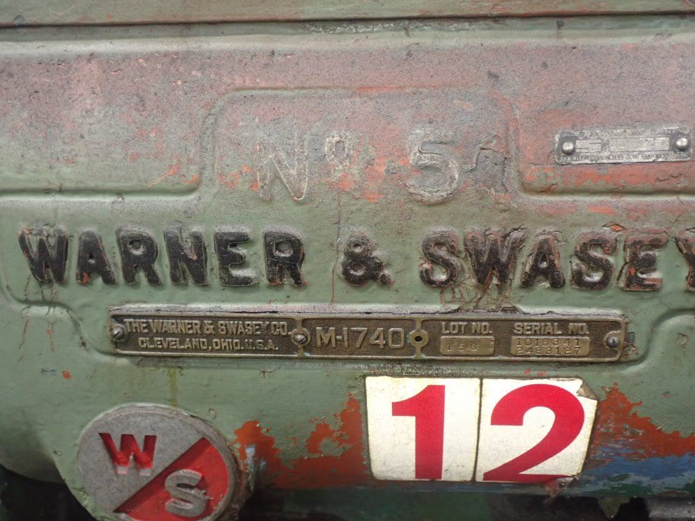 Warner & Swasey 20" Swing 48" Bed No5 M-1740 Turret Lathe - No5 M-1740