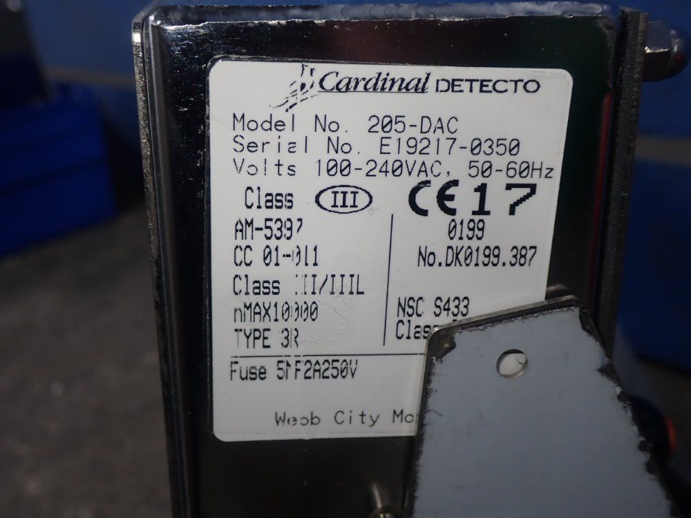 Cardinal/detecto Digital Weight Indicator