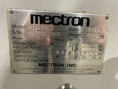 Mectron Miyano Cnc Drilling And Tapping Center - Mtv-t360