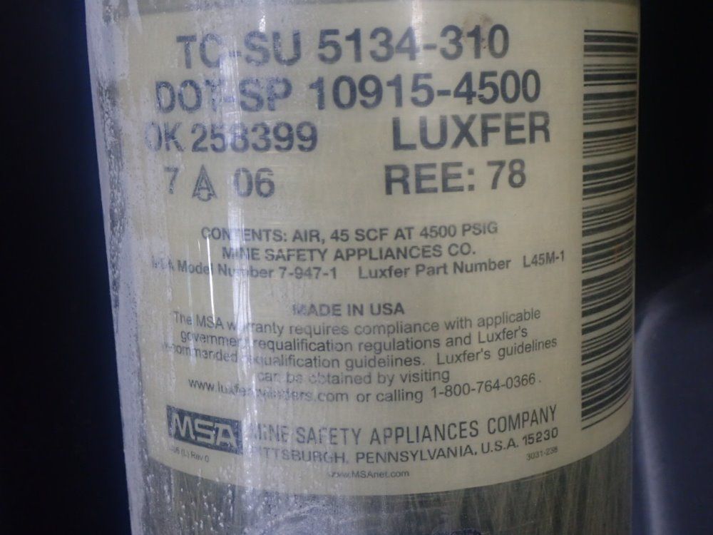 Msa/luxfer Compressed Air Tank