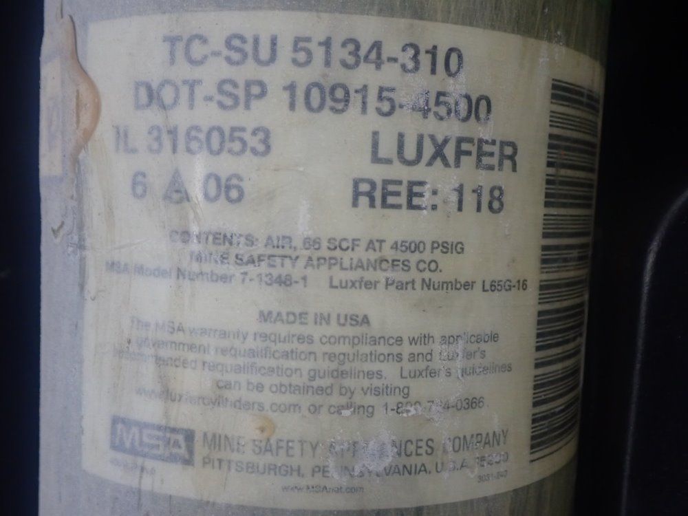 Msa/luxfer Compressed Air Tank