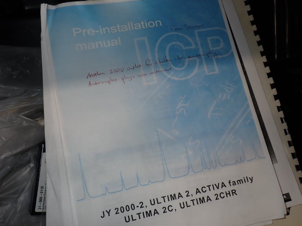 Horiba Jobin Yvon Atomic Emission Spectrometer