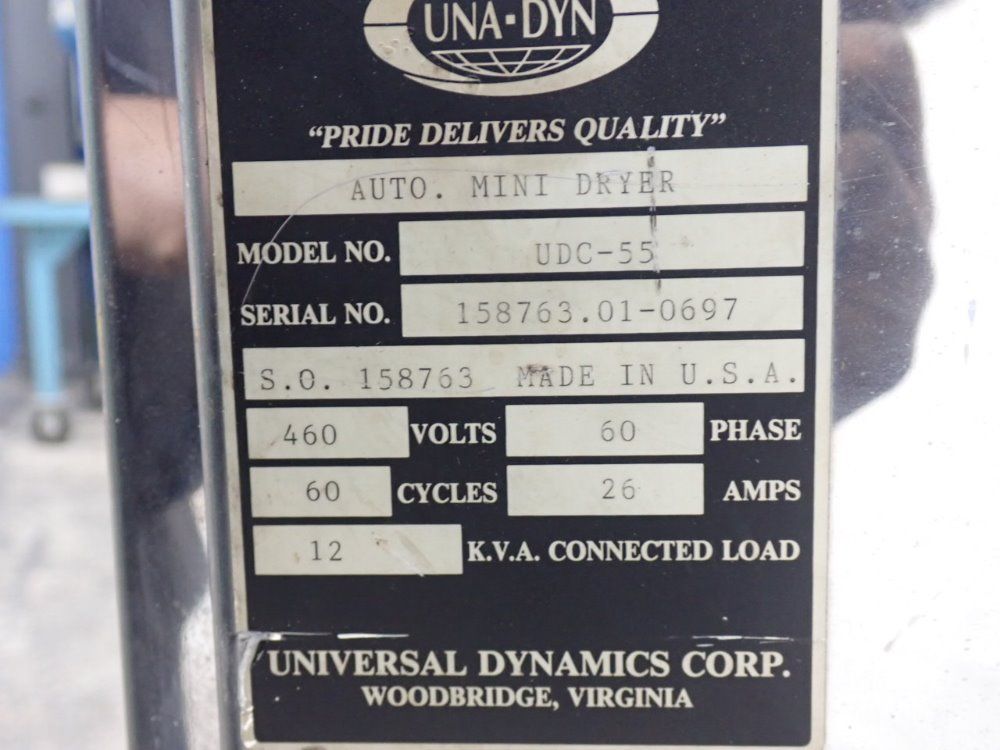 Una-dyn/ Mann & Hummer Dual Hopper Dryer