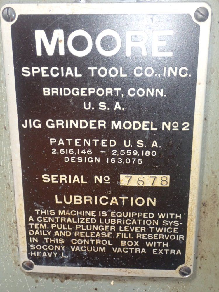 Moore 10" X 19" 2 Jig Grinder - 2