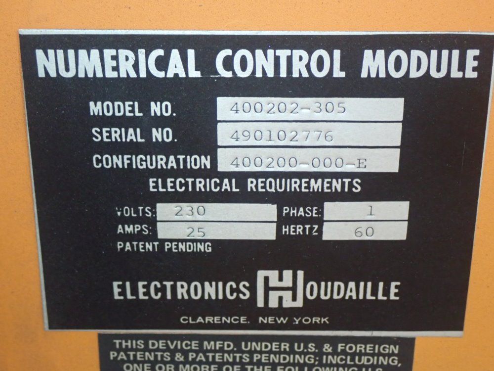 Strippit/houdaille Cnc Turret Punch Control