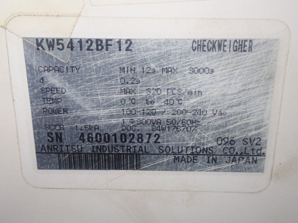 Anritsu Check Weigher