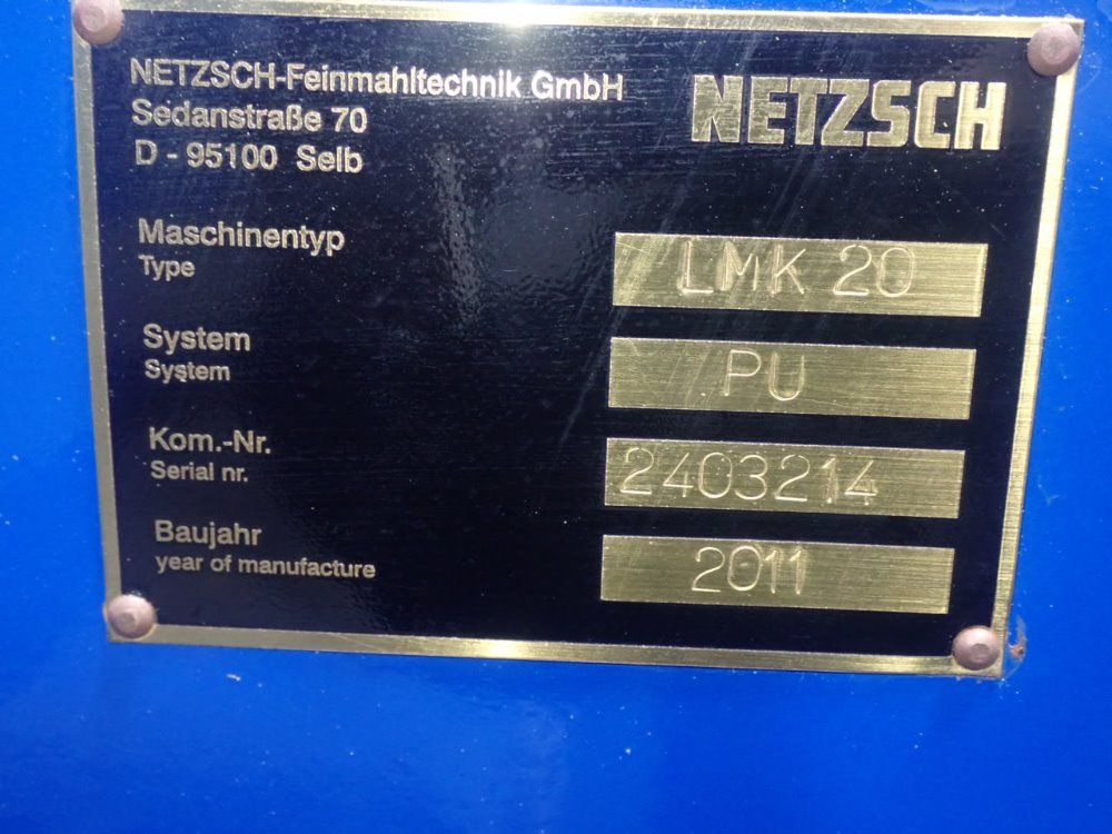 Netzsch Lmk20 Horizontal Bead Mill - Lmk20