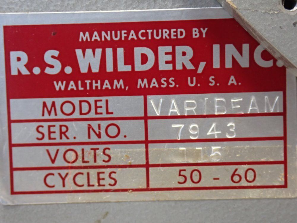 R.s. Wilder Optical Comparitor