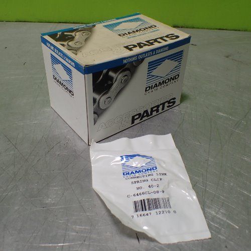 Diamond Chain Company 50 Diamond, Chain Company No. 40-2 Connecting Link Spring Clips - No. 40-2