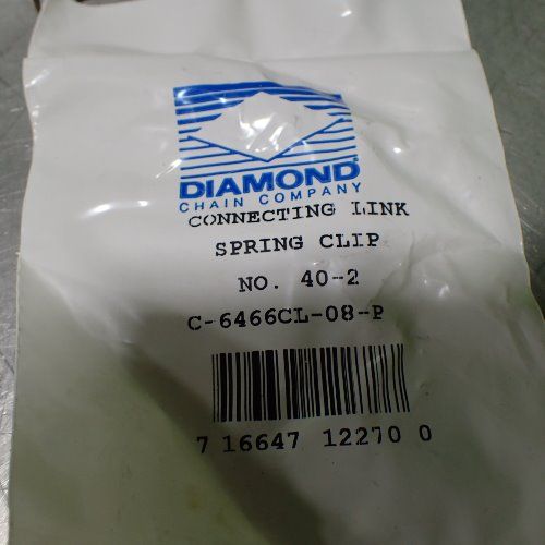 Diamond Chain Company 50 Diamond, Chain Company No. 40-2 Connecting Link Spring Clips - No. 40-2