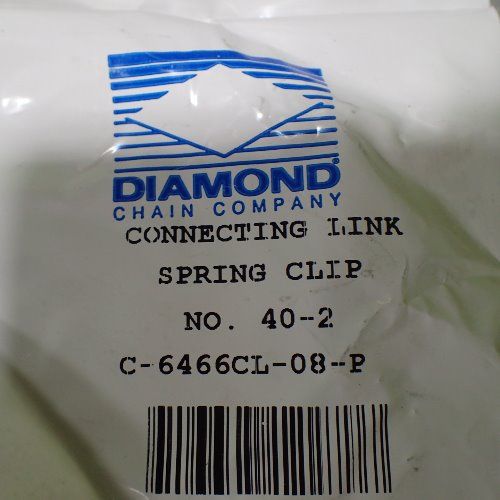 Diamond Chain Company 50 Diamond, Chain Company No. 40-2 Connecting Link Spring Clips - No. 40-2