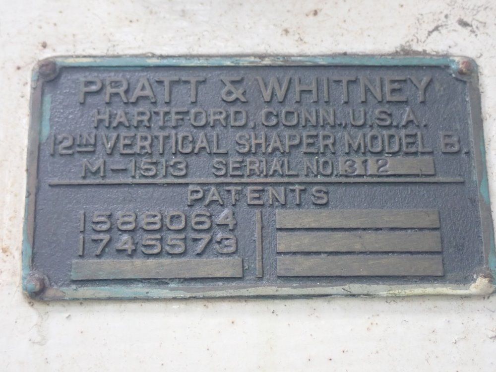 Pratt & Whitney Vertical Shaper
