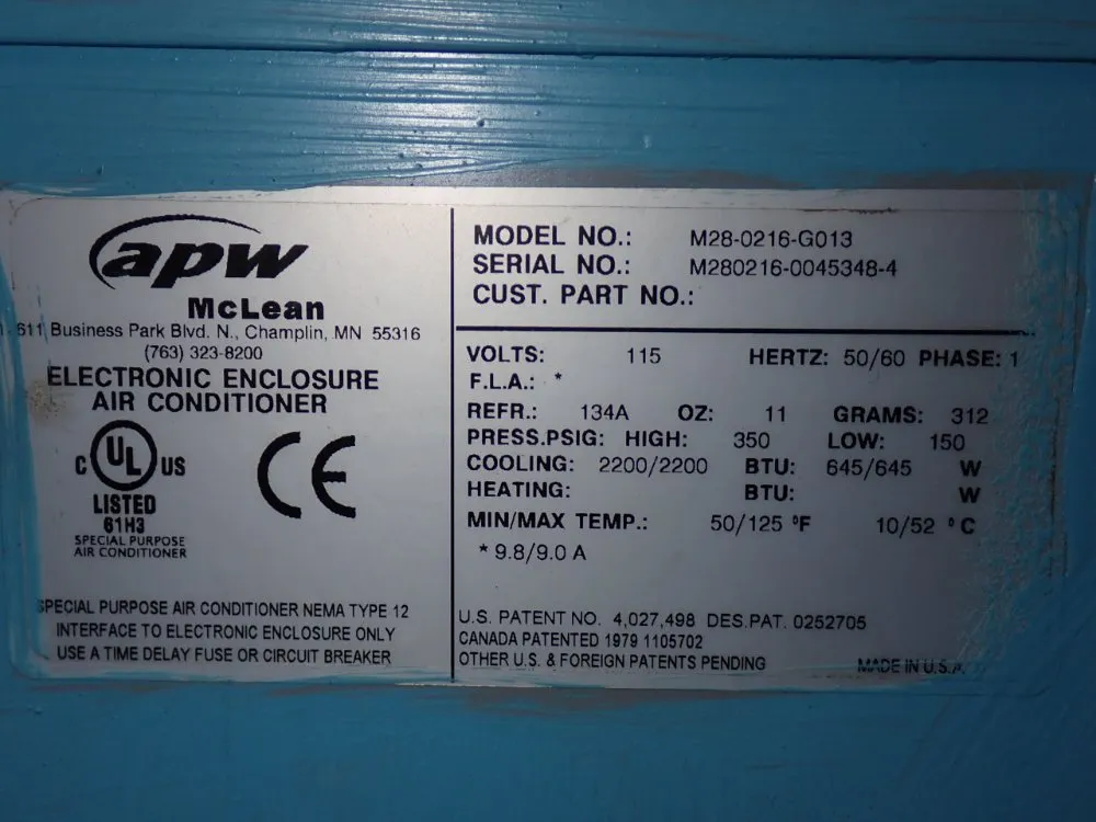 Apw/mclean Air Conditioner