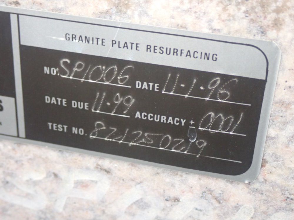 Herman Surface Plate 48" X 48" X 10" Granite Surface Plate