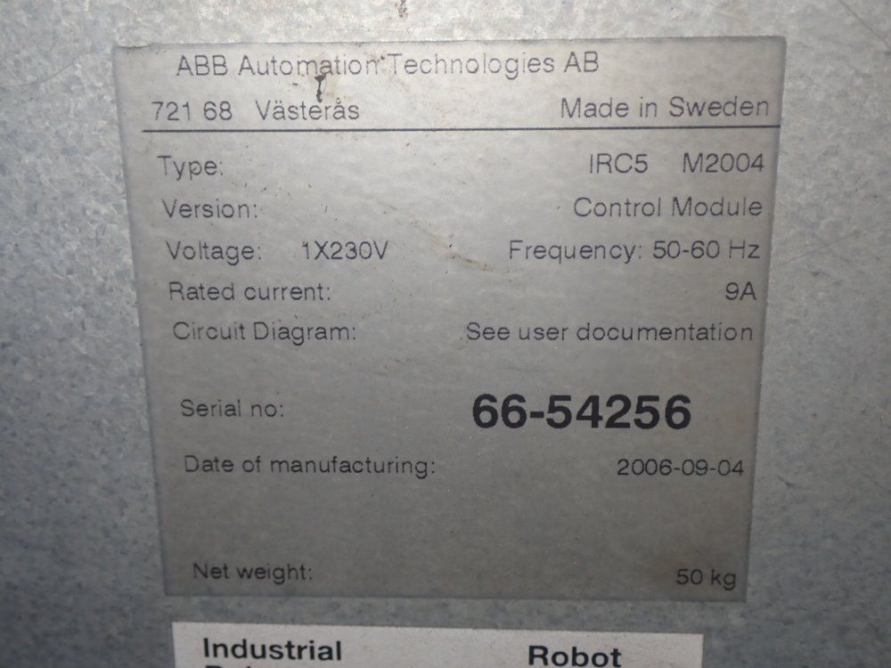 Abb Irc5 M2004 Robot Control - Irc5 M2004