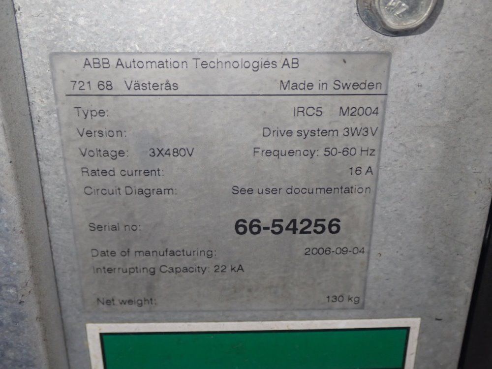 Abb Irc5 M2004 Robot Control - Irc5 M2004